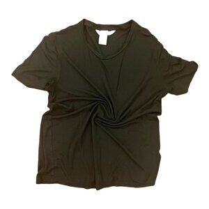 H&M Womens Basic Black T-Shirt - Viscose - XS